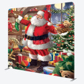 Aperturee - Aperturee Warm Gift Room Santa Night Christmas Square Backdrop
